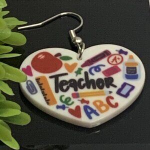 Teacher Earring, Teacher Appreciation, Educator Earring, Gift Idea, School
